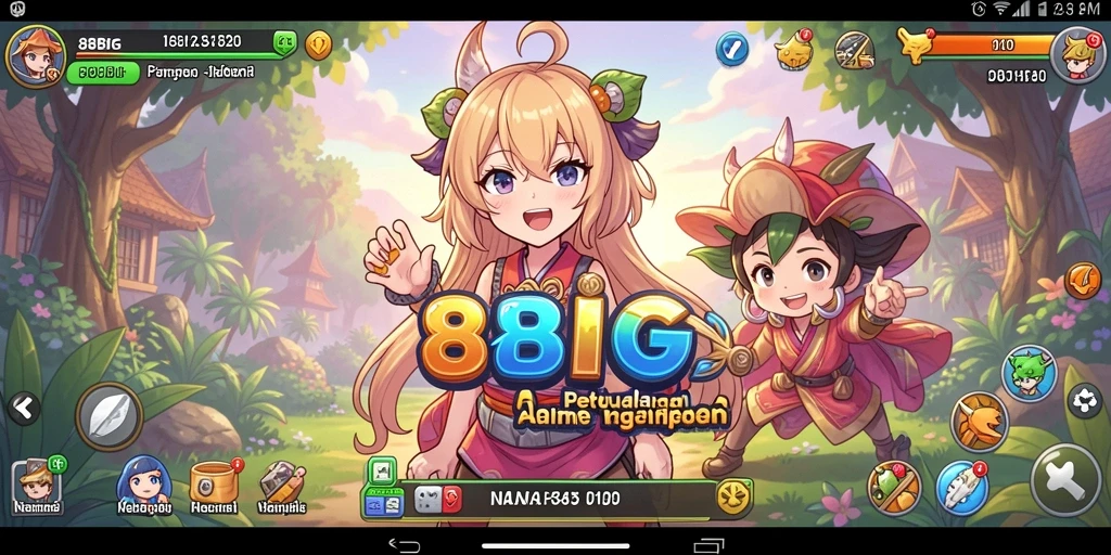 Screenshot menampilkan aksi seru dalam game Anime 88BIG.