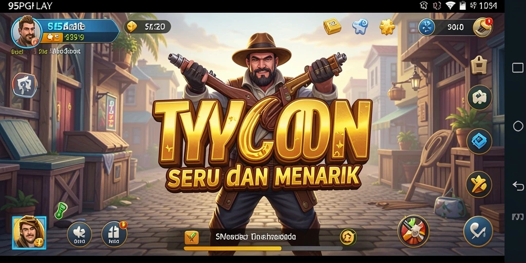 Tampilan gameplay menarik dari 95PGPLAY yang menunjukkan berbagai aspek manajemen bisnis.
