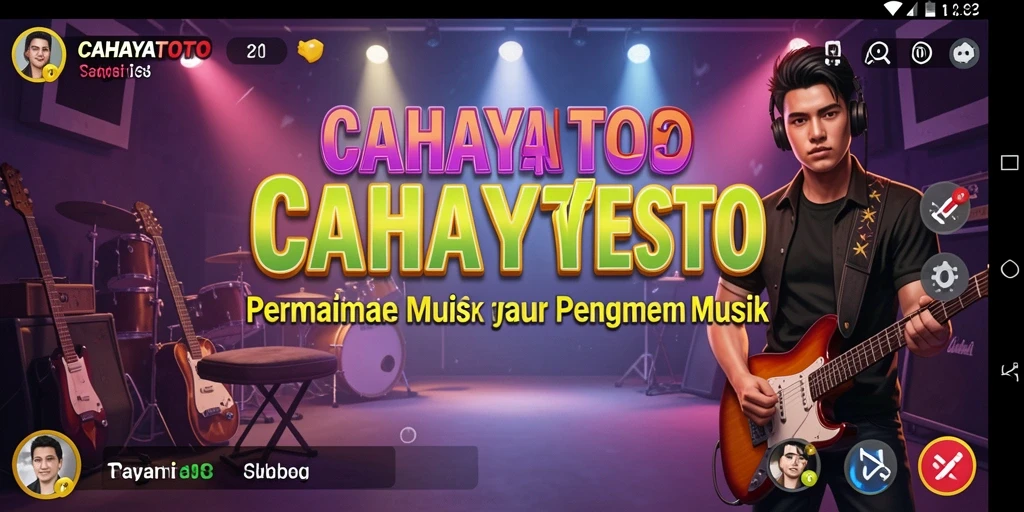 Screenshot CAHAYATOTO menampilkan pemain menikmati permainan musik yang seru.