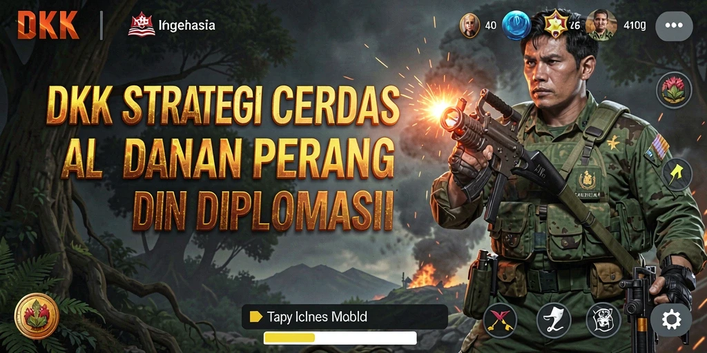 Screenshot DKK menampilkan aksi pertempuran yang intens dan strategi yang mendebarkan.