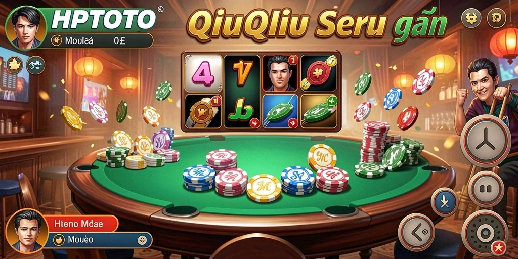 Screenshot gameplay QiuQiu menampilkan keseruan bermain HPTOTO.