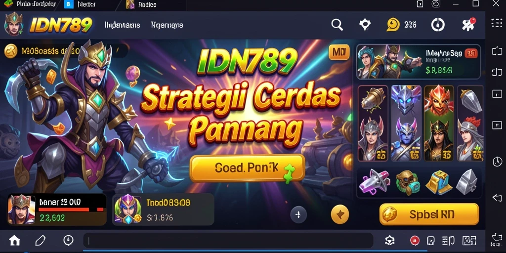 Screenshot gameplay IDN789 yang menunjukkan pertempuran strategis.