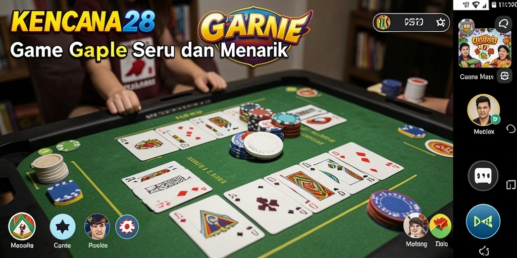 Screenshot dari gameplay seru Gaple KENCANA28.