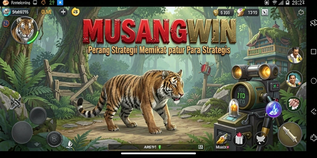 Tangkapan layar gameplay <strong>MUSANGWIN</strong> menunjukkan pertempuran strategis yang menarik.