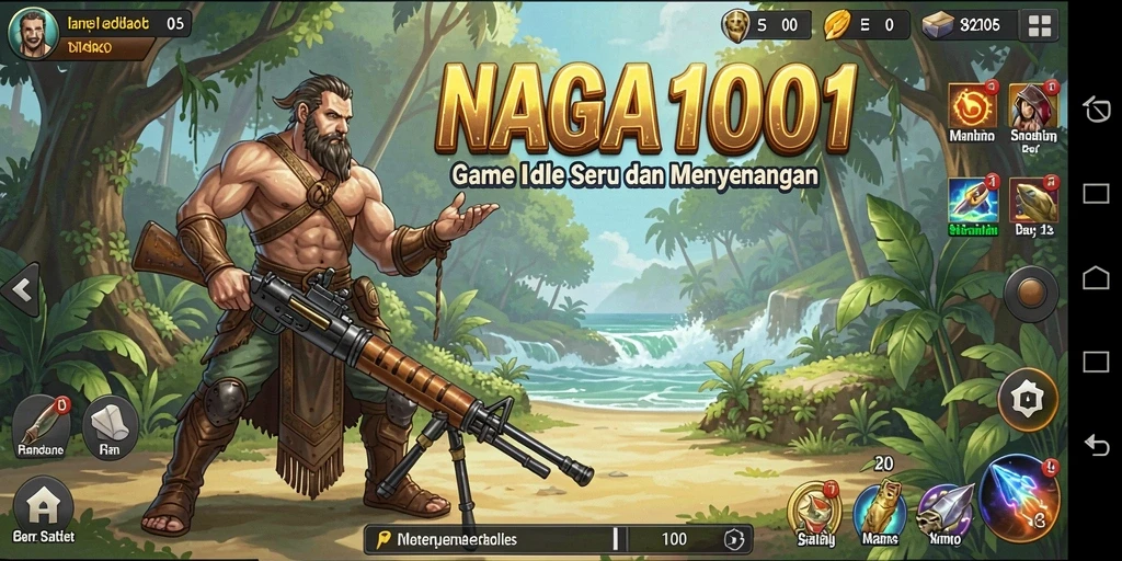 Tangkapan layar dari gameplay <strong>NAGA1001</strong> yang menampilkan aksi santai dan menarik.