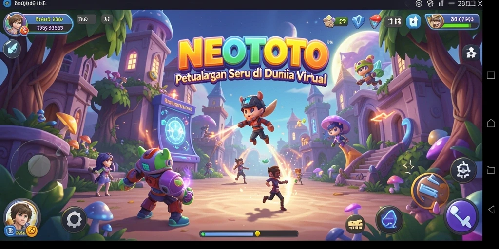 Tampilan gameplay NEOTOTO memperlihatkan petualangan seru dan grafis yang memukau.