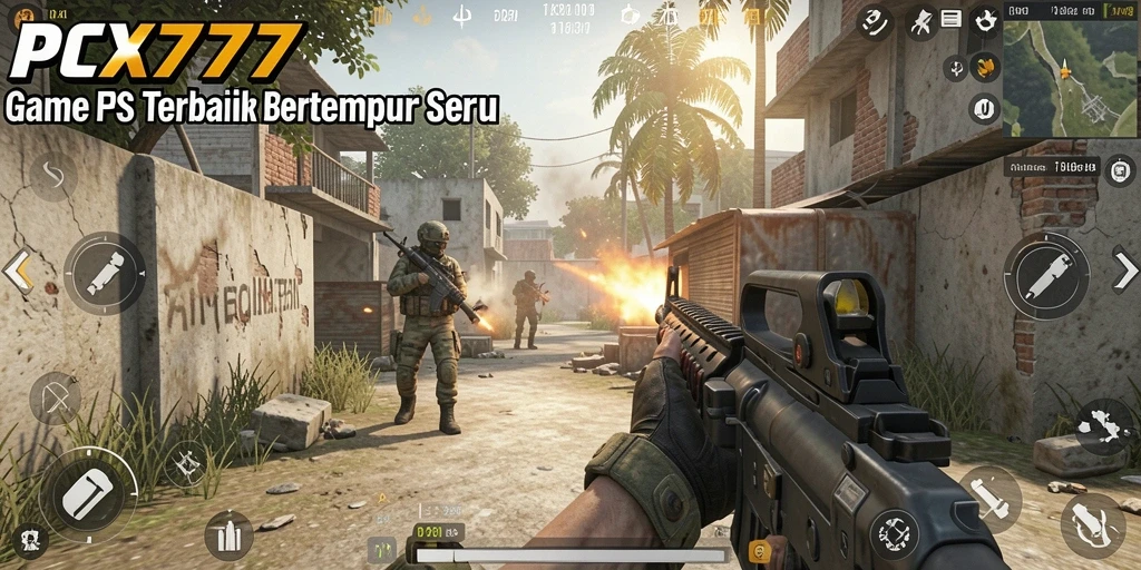 Tampilan aksi memukau dalam gameplay PCX777 saat pertempuran berlangsung.