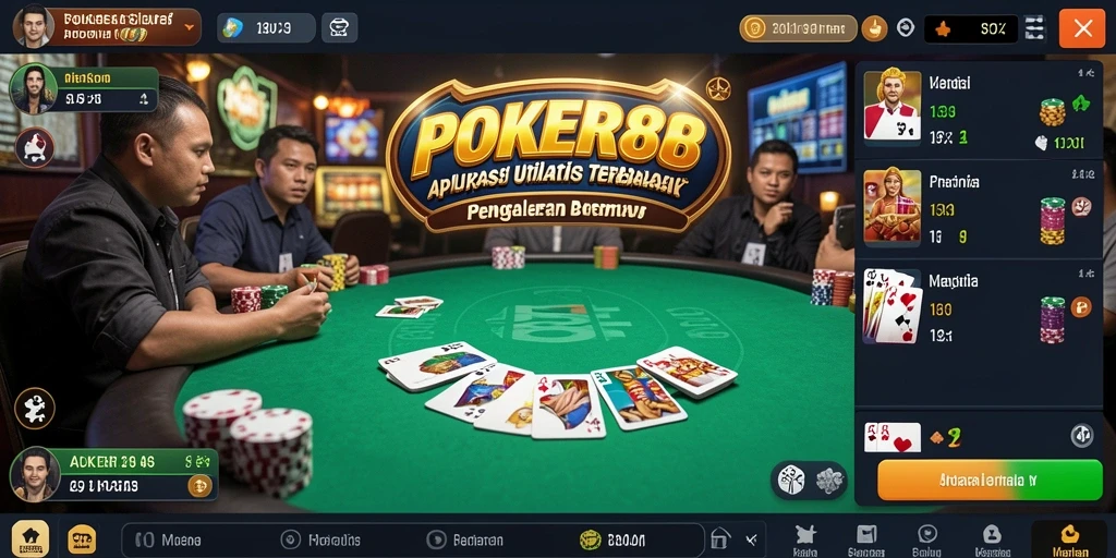 Tampilan menarik dari aplikasi POKER88 dengan fitur lengkap.