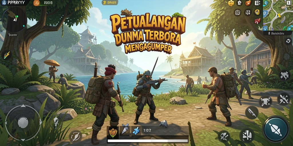 Gameplay seru PPRRYY di dunia terbuka yang luas dan indah.