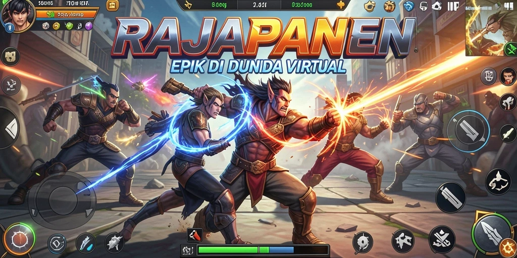 Gameplay seru RAJAPANEN yang menampilkan pertarungan epik.