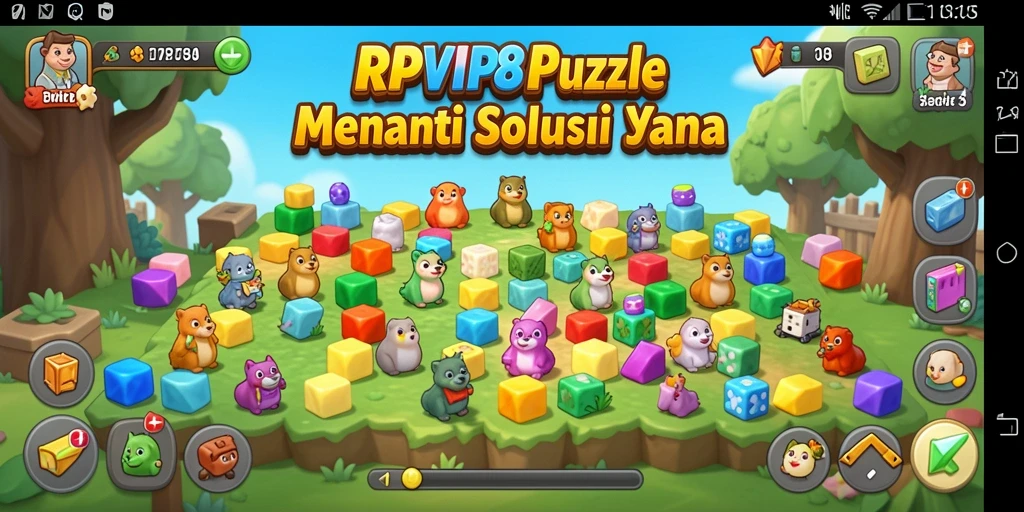 Tangkapan layar gameplay RPVIP8 menampilkan tantangan Puzzle yang seru.
