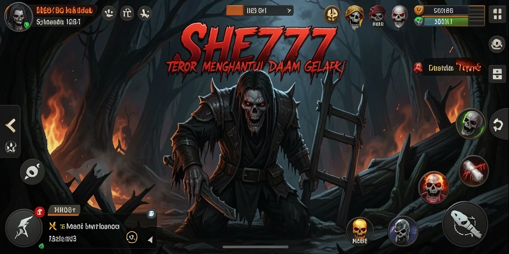 Tangkapan layar dari gameplay SHE777 yang menyeramkan dan mencekam.
