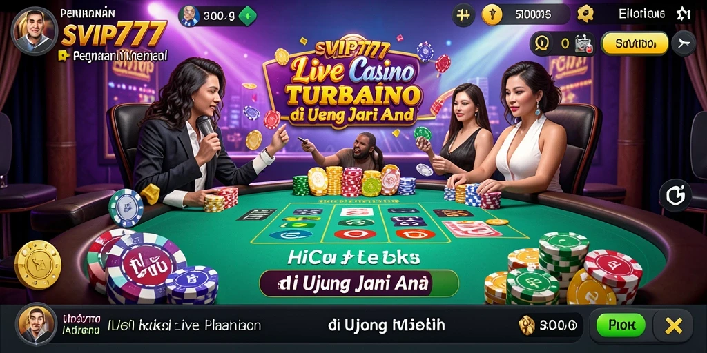 Tampilan gameplay Live Casino yang menarik dan interaktif.