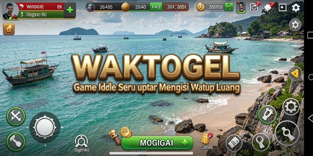 Gameplay WAKTOGEL yang menarik dengan elemen Idle yang menyenangkan.